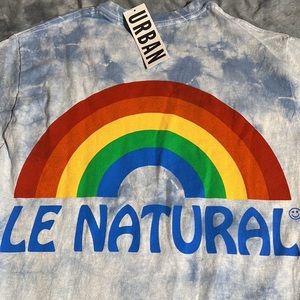 Urban Outfitters le Natural Tie-Dye Rainbow Shirt, Graphic T-Shirt, size S - NWT